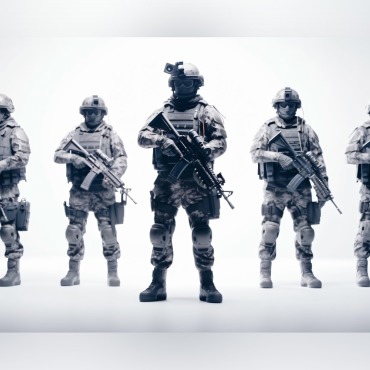 Armed Military Illustrations Templates 364649