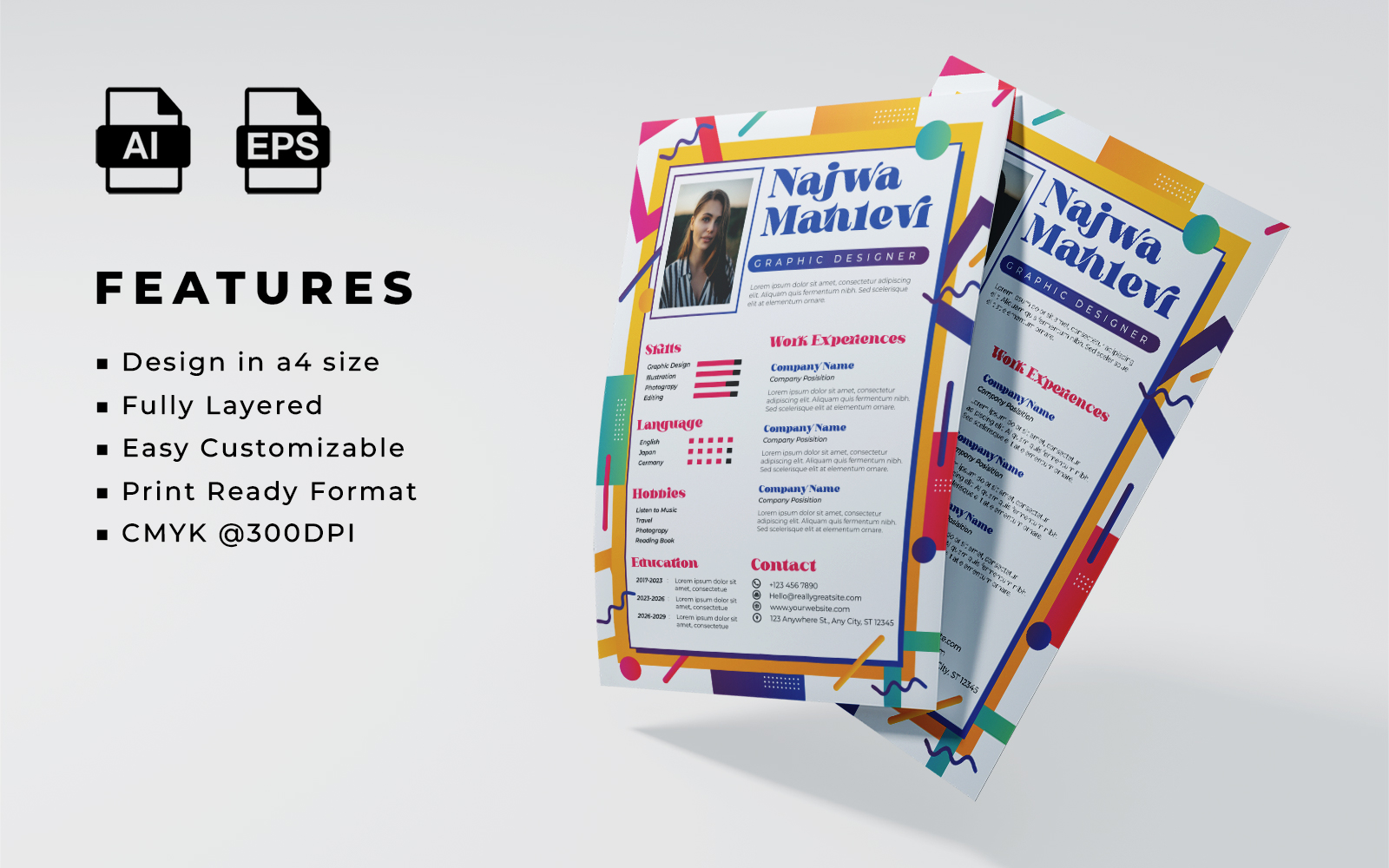 Resume and CV Design Template 2