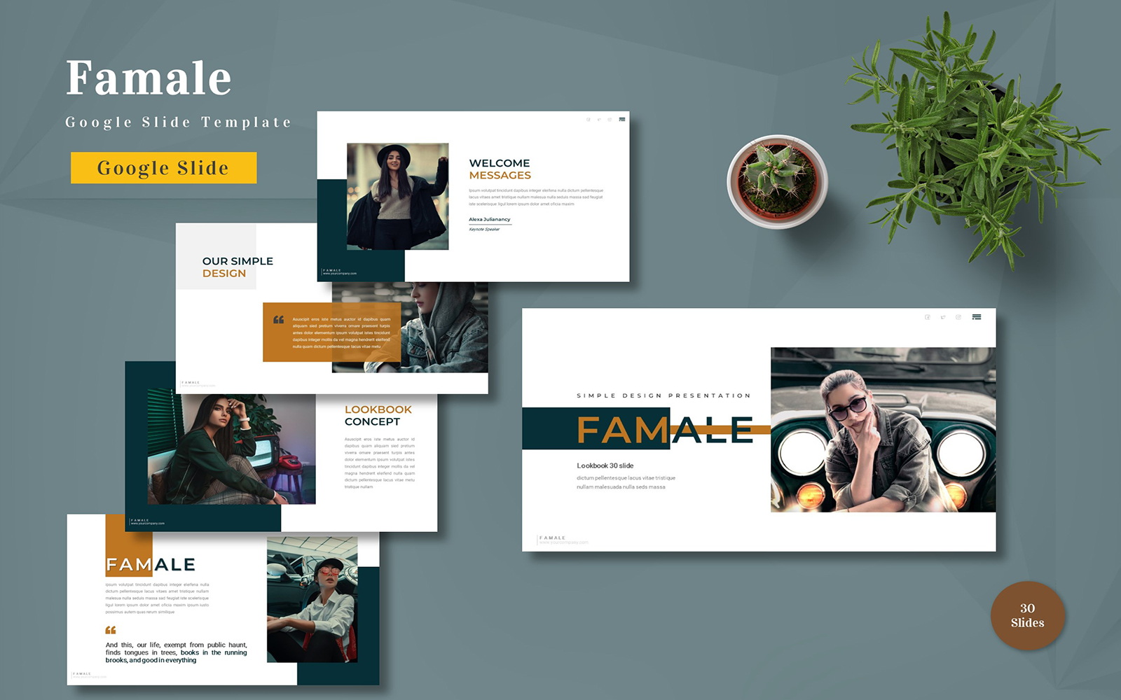 Famale - Google Slide Template