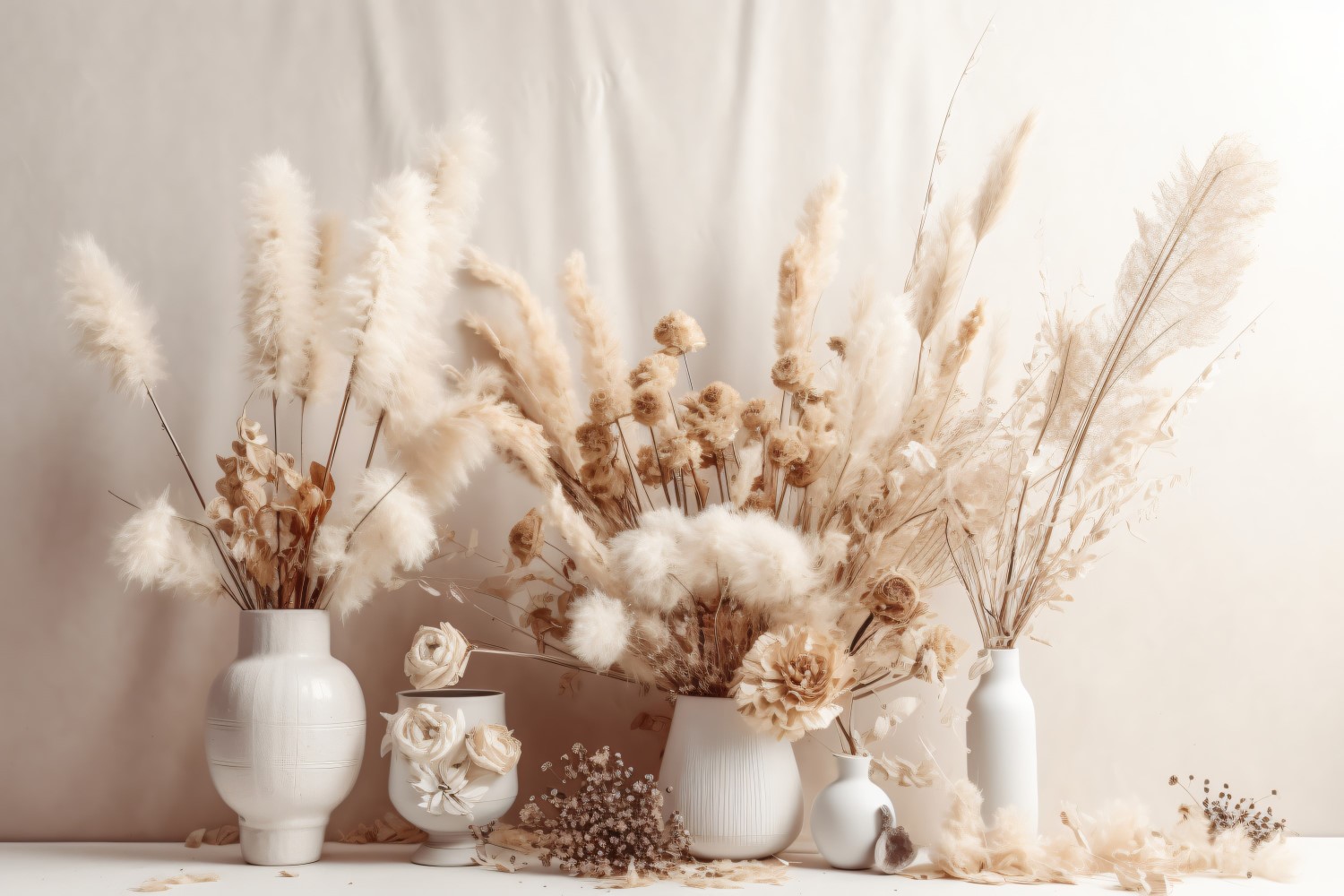 Dried Flowers Still Life White Flora 27