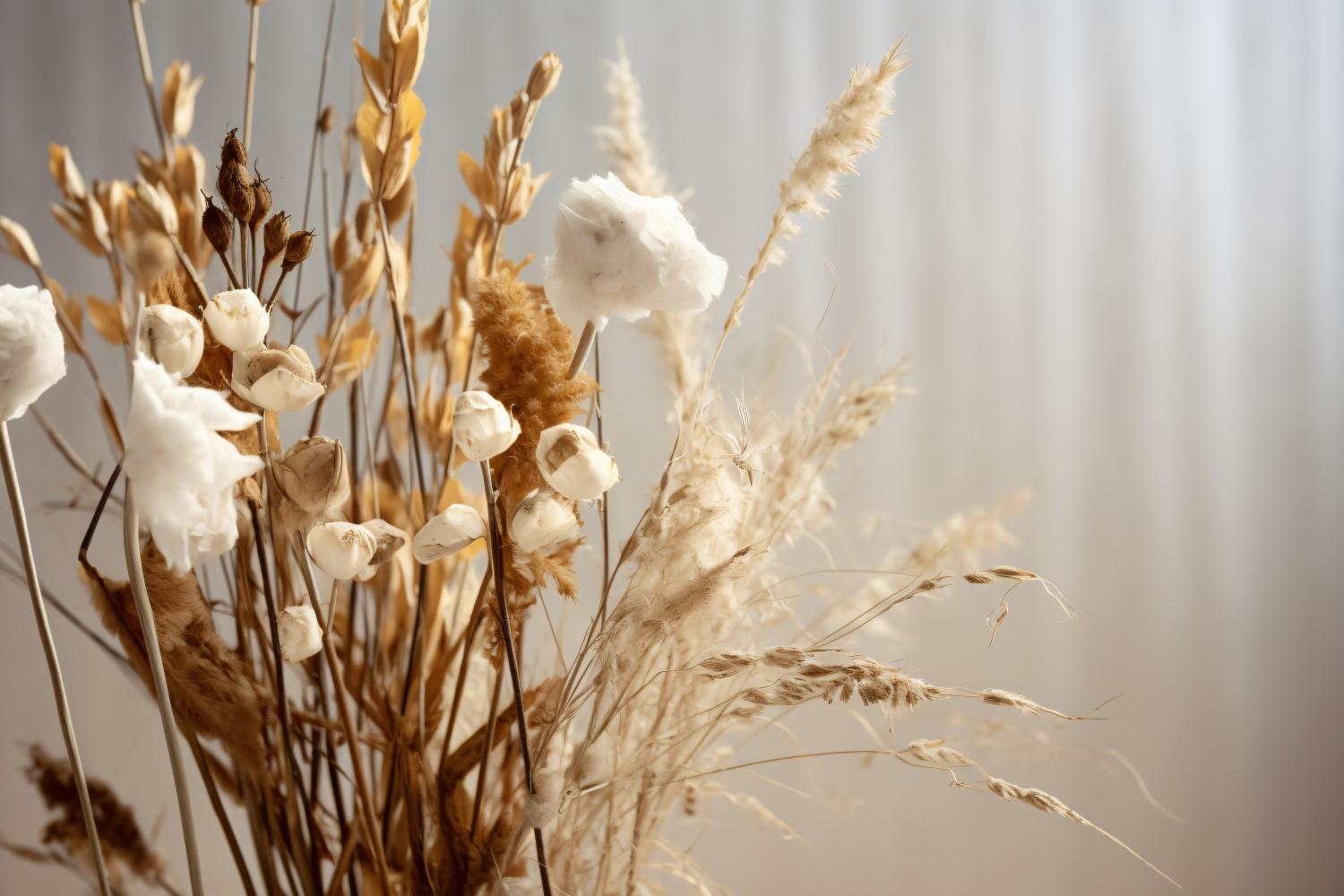 Dried Flowers Still Life White Flora 31