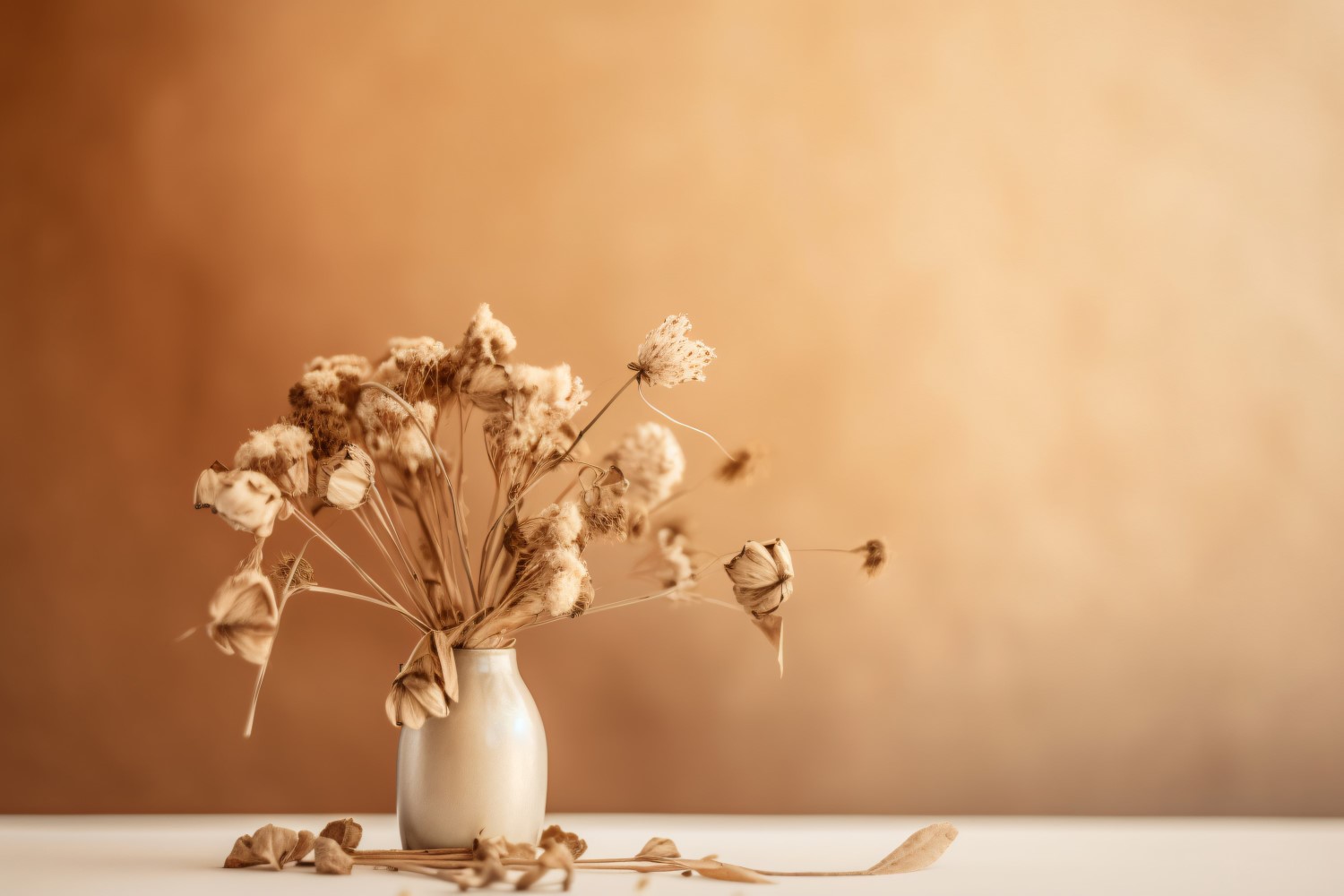 Dried Flowers Still Life White Flora 36