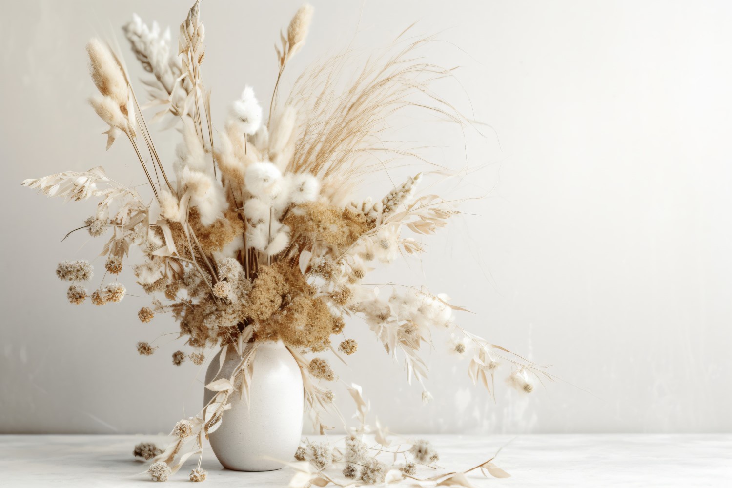 Dried Flowers Still Life White Flora 38