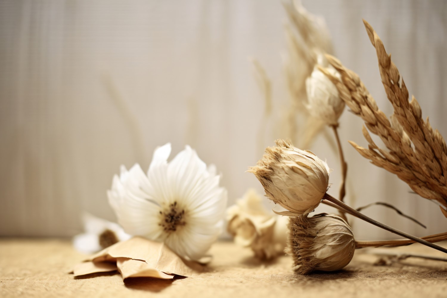 Dried Flowers Still Life White Flora 40
