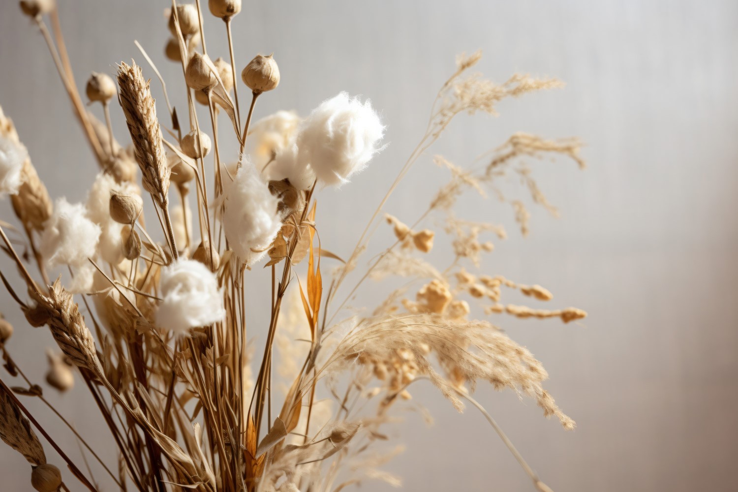 Dried Flowers Still Life White Flora 44