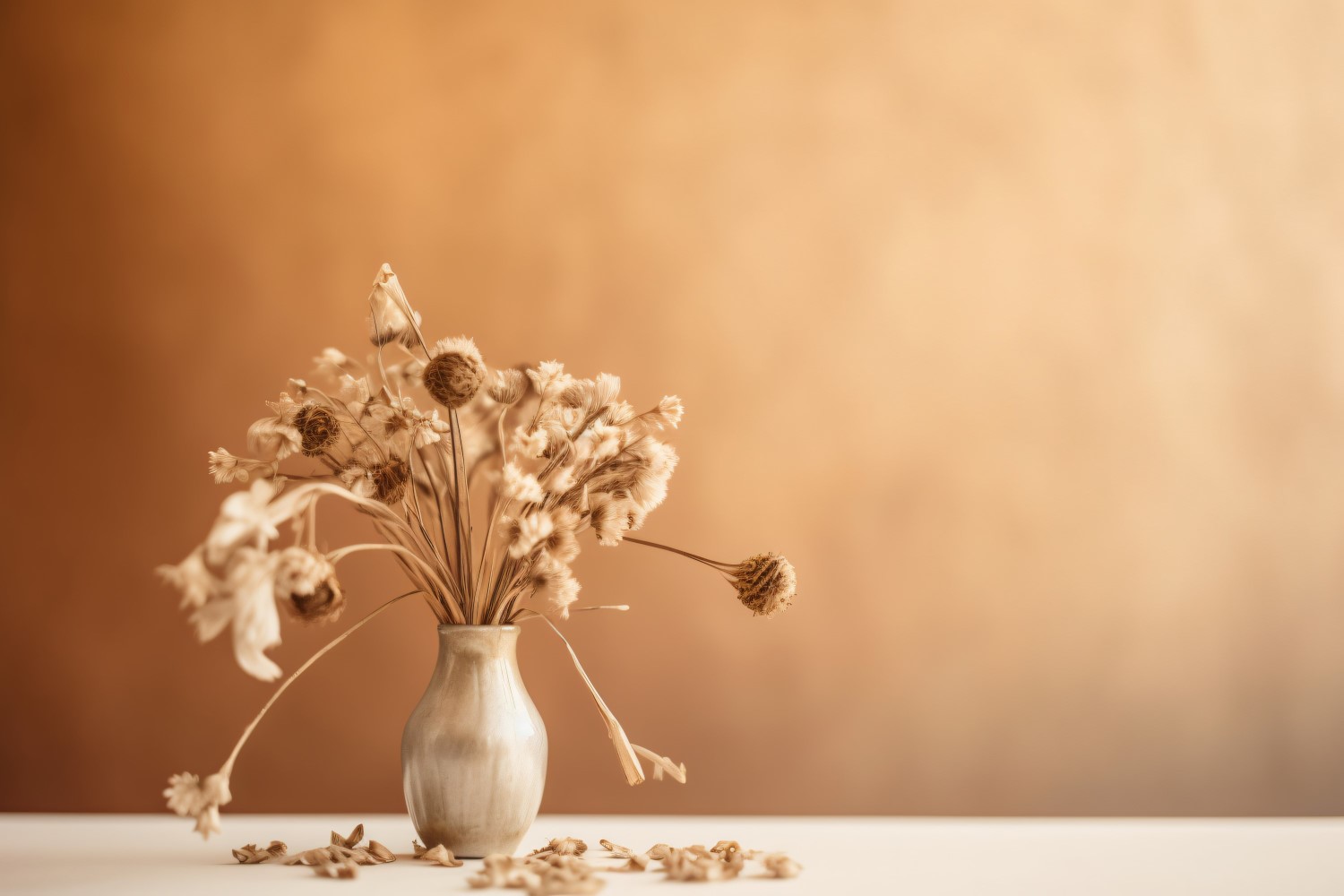 Dried Flowers Still Life White Flora 49