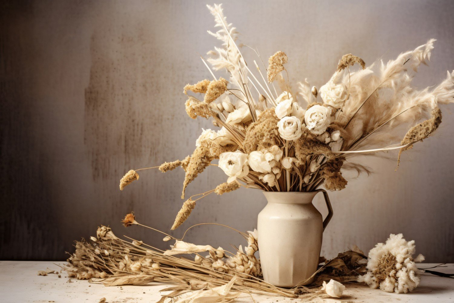 Dried Flowers Still Life White Flora 50