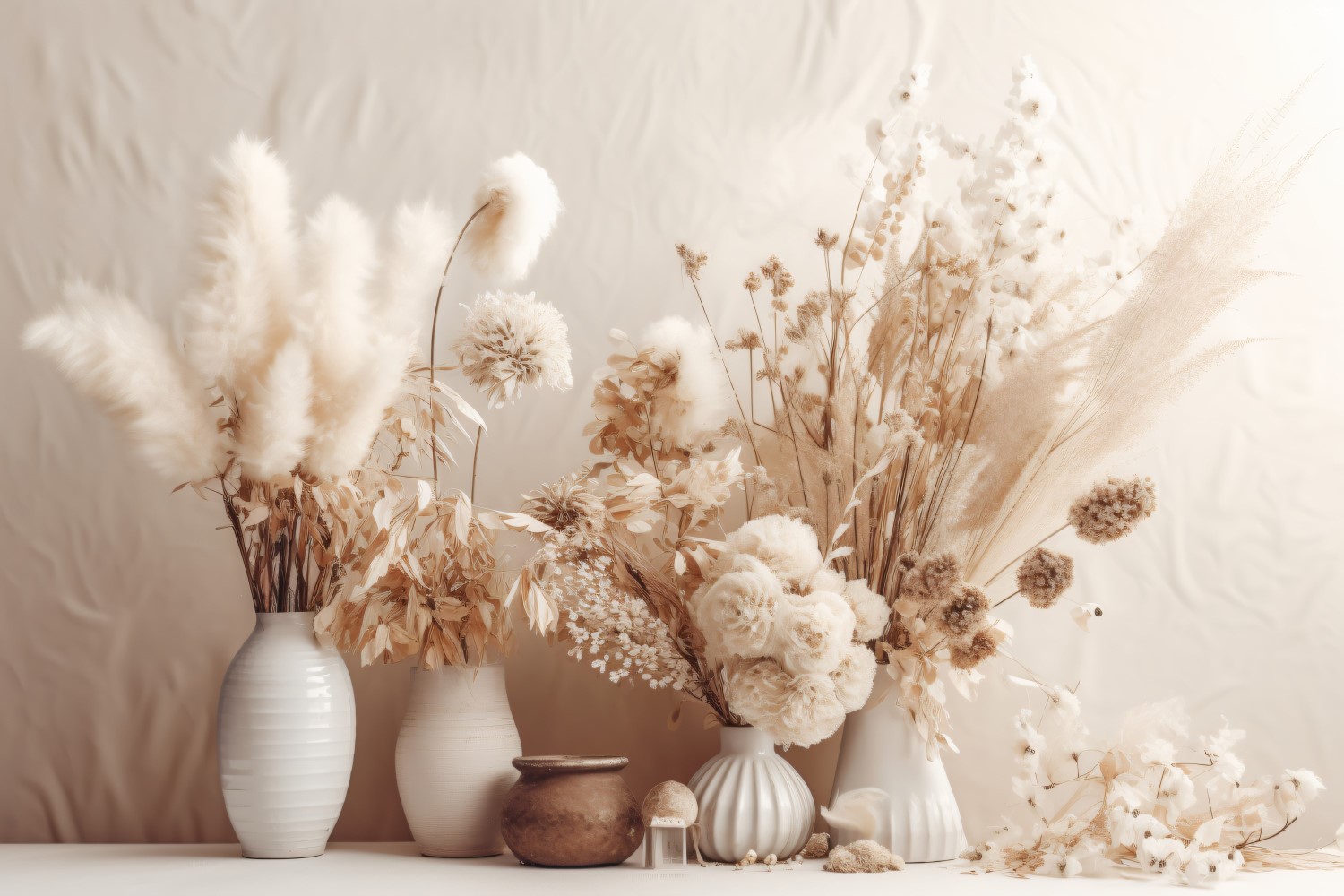 Dried Flowers Still Life White Flora 57