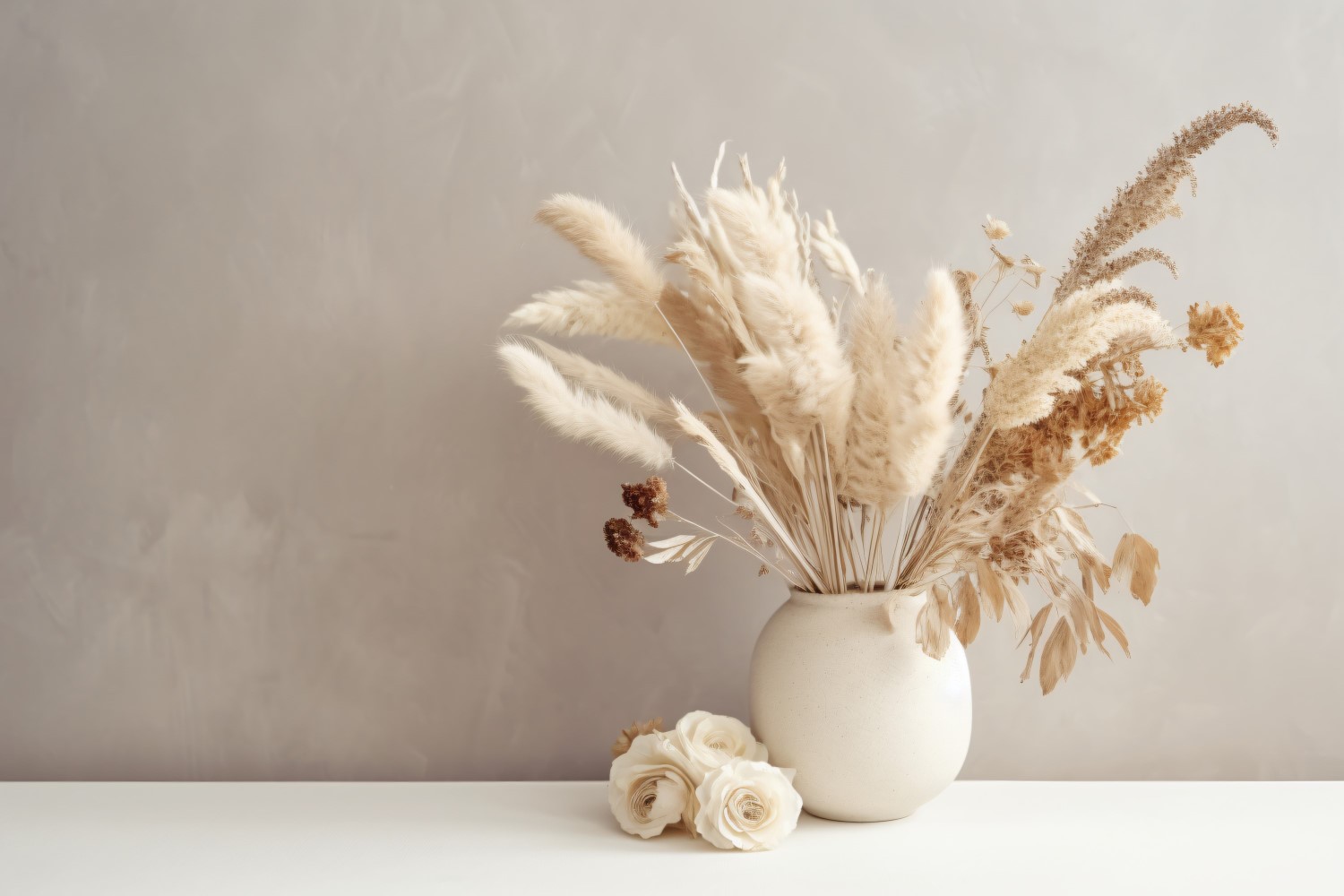 Dried Flowers Still Life White Flora 62