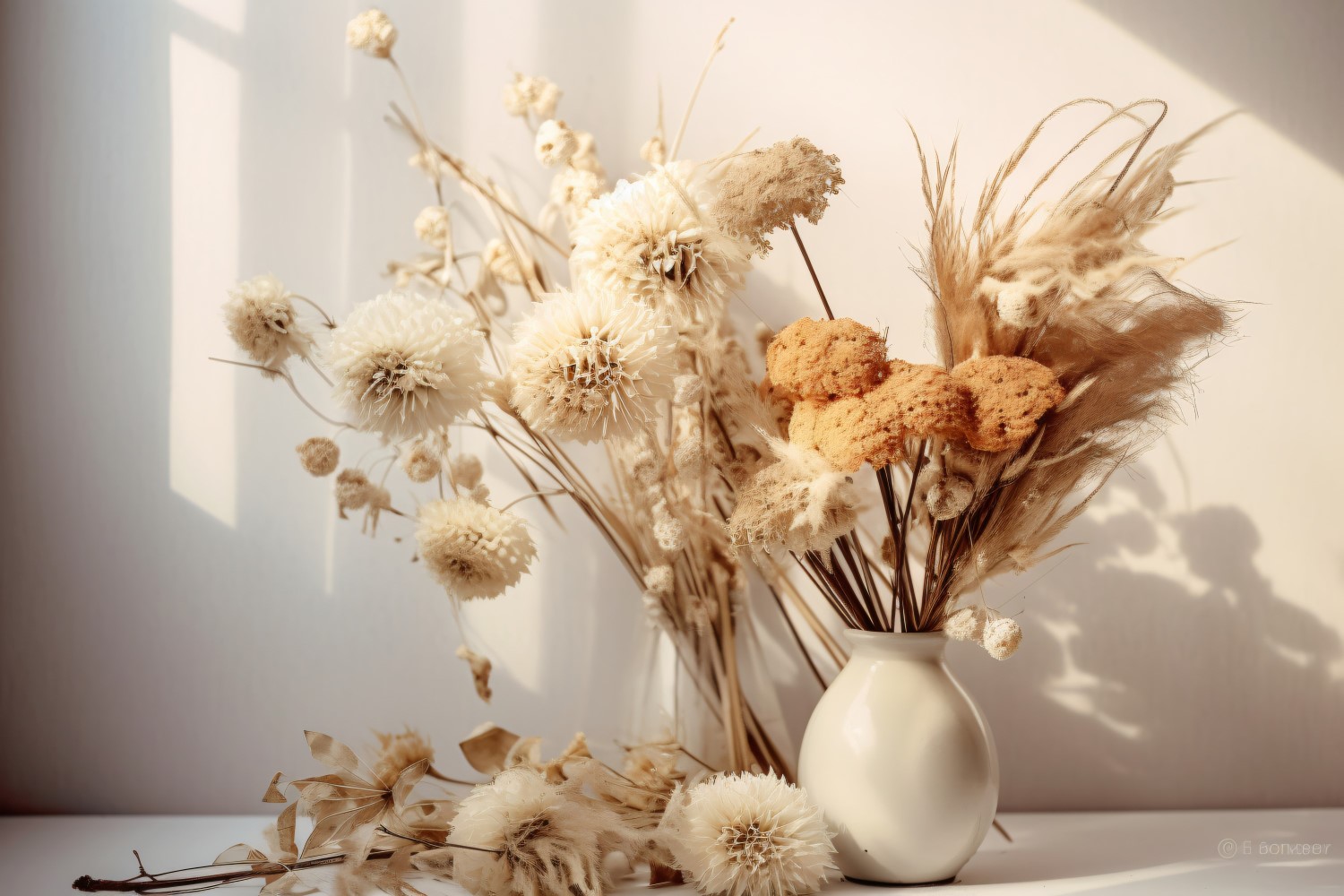 Dried Flowers Still Life White Flora 63