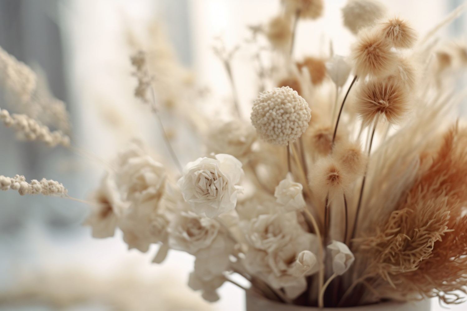Dried Flowers Still Life White Flora 64