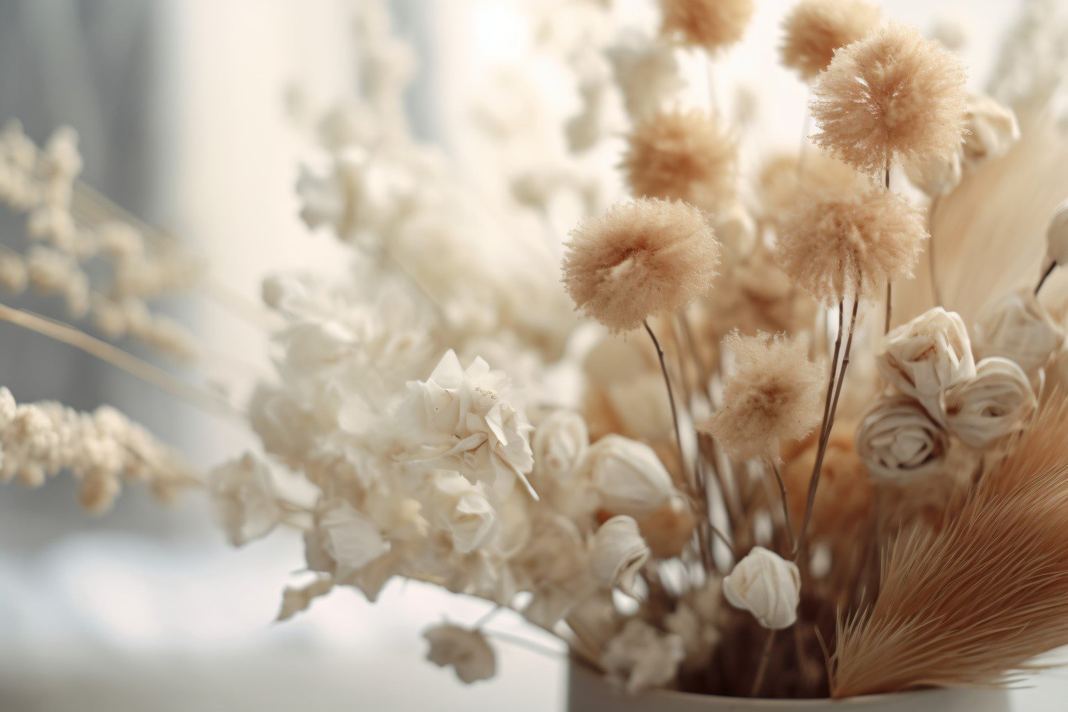 Dried Flowers Still Life White Flora 69
