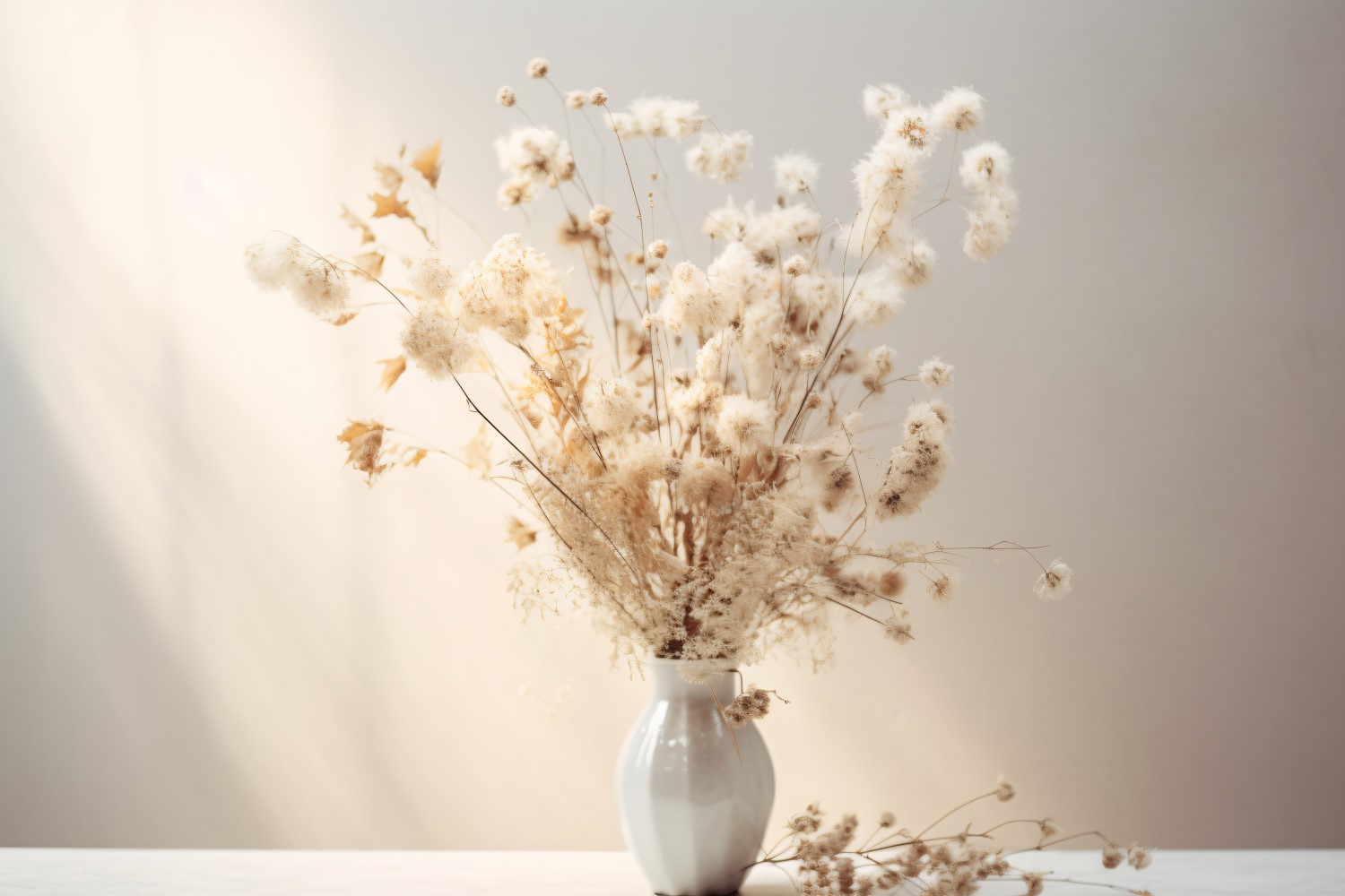 Dried Flowers Still Life White Flora 71