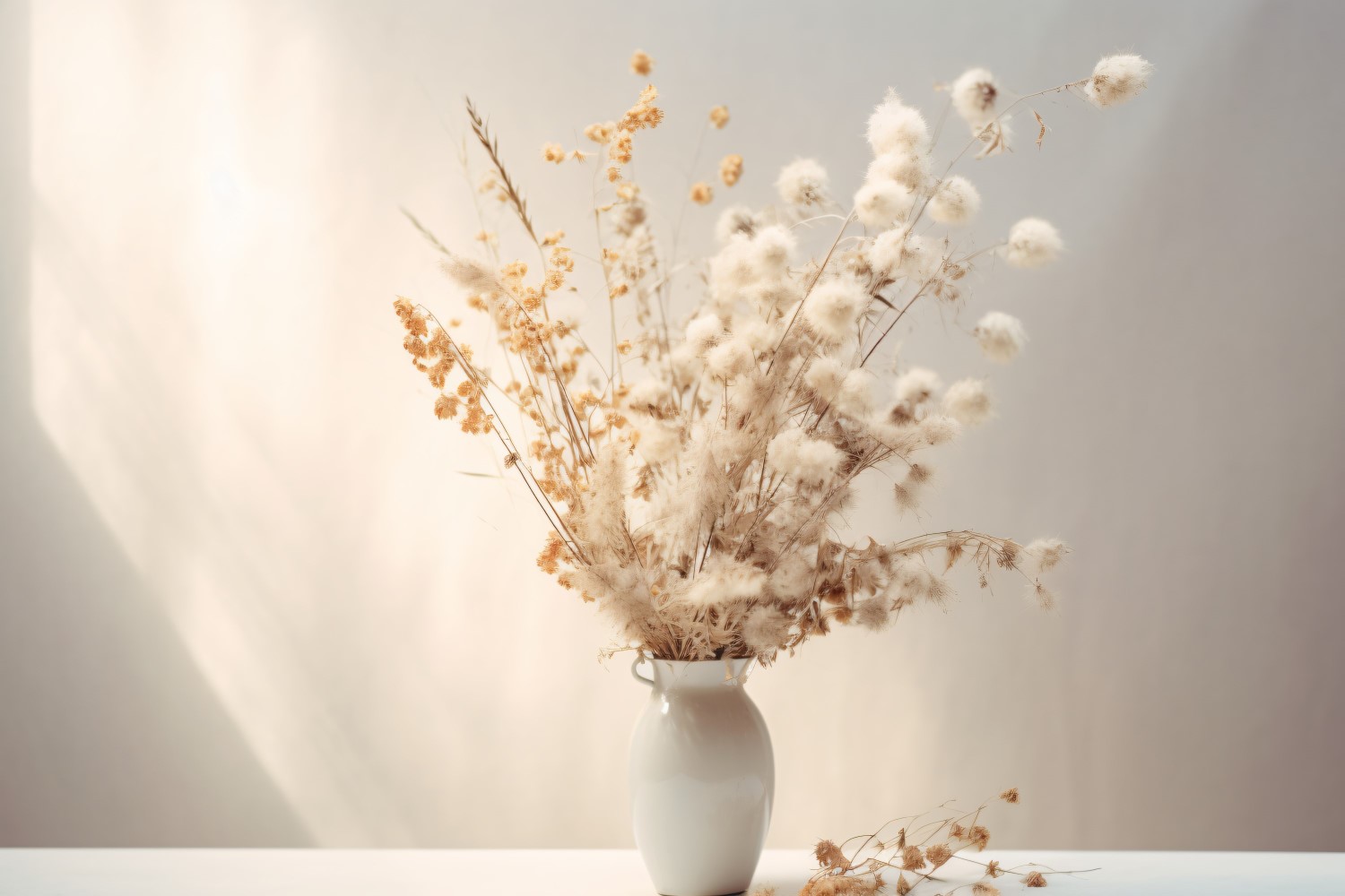 Dried Flowers Still Life White Flora 72