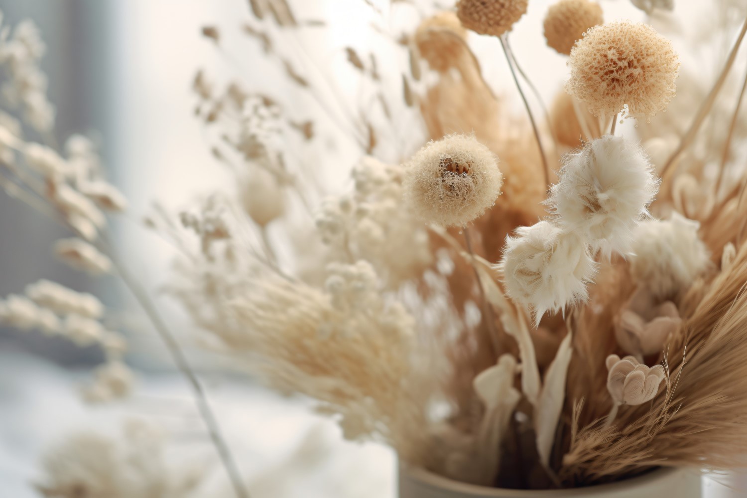 Dried Flowers Still Life White Flora 74