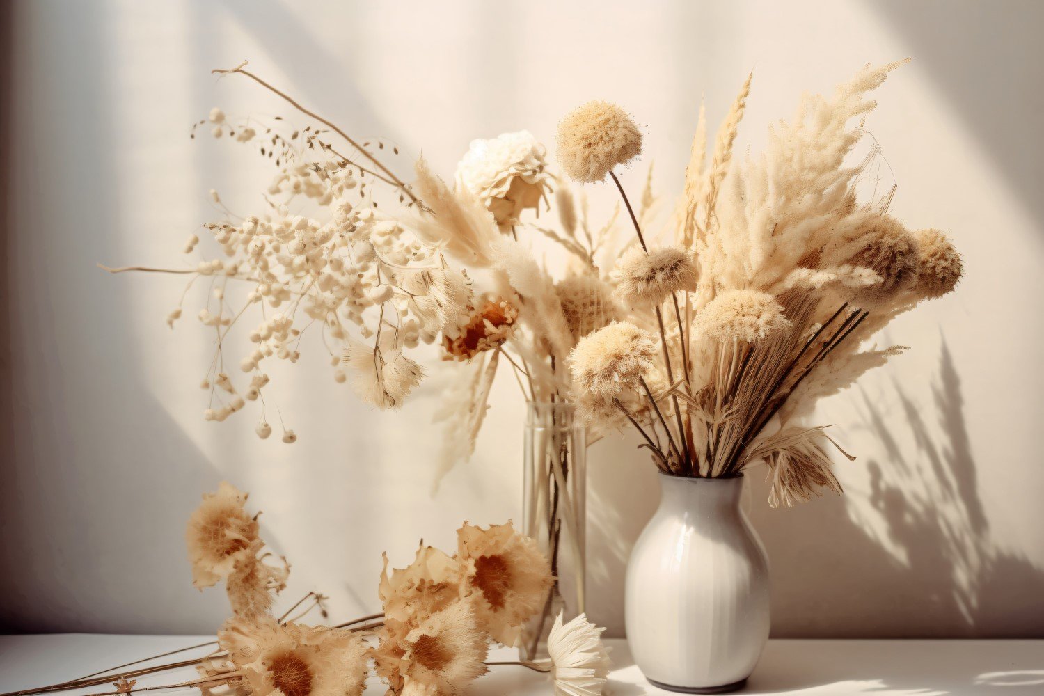 Dried Flowers Still Life White Flora 76