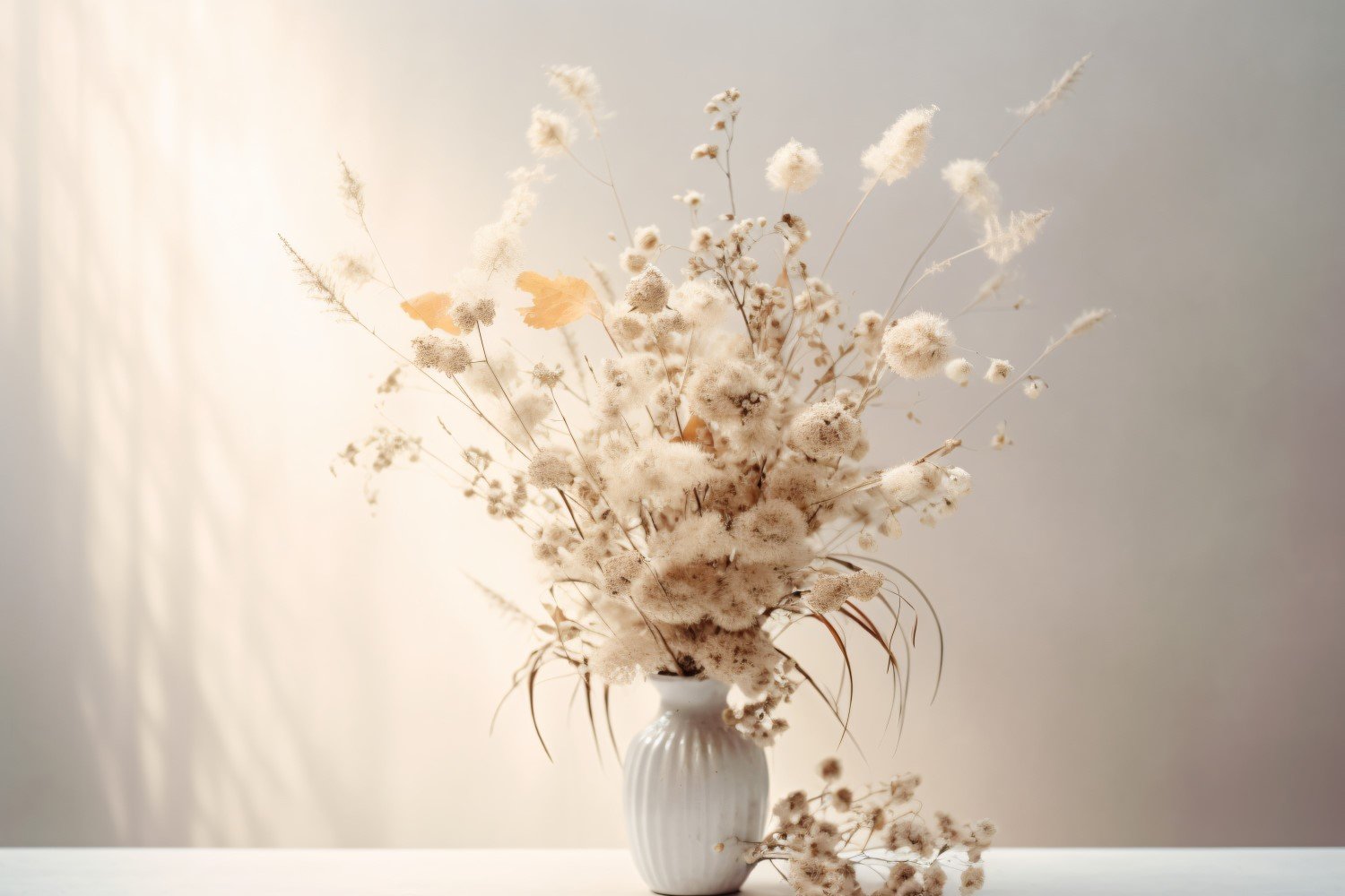 Dried Flowers Still Life White Flora 81