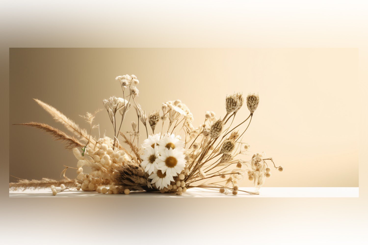 Dried Flowers Still Life White Flora 84