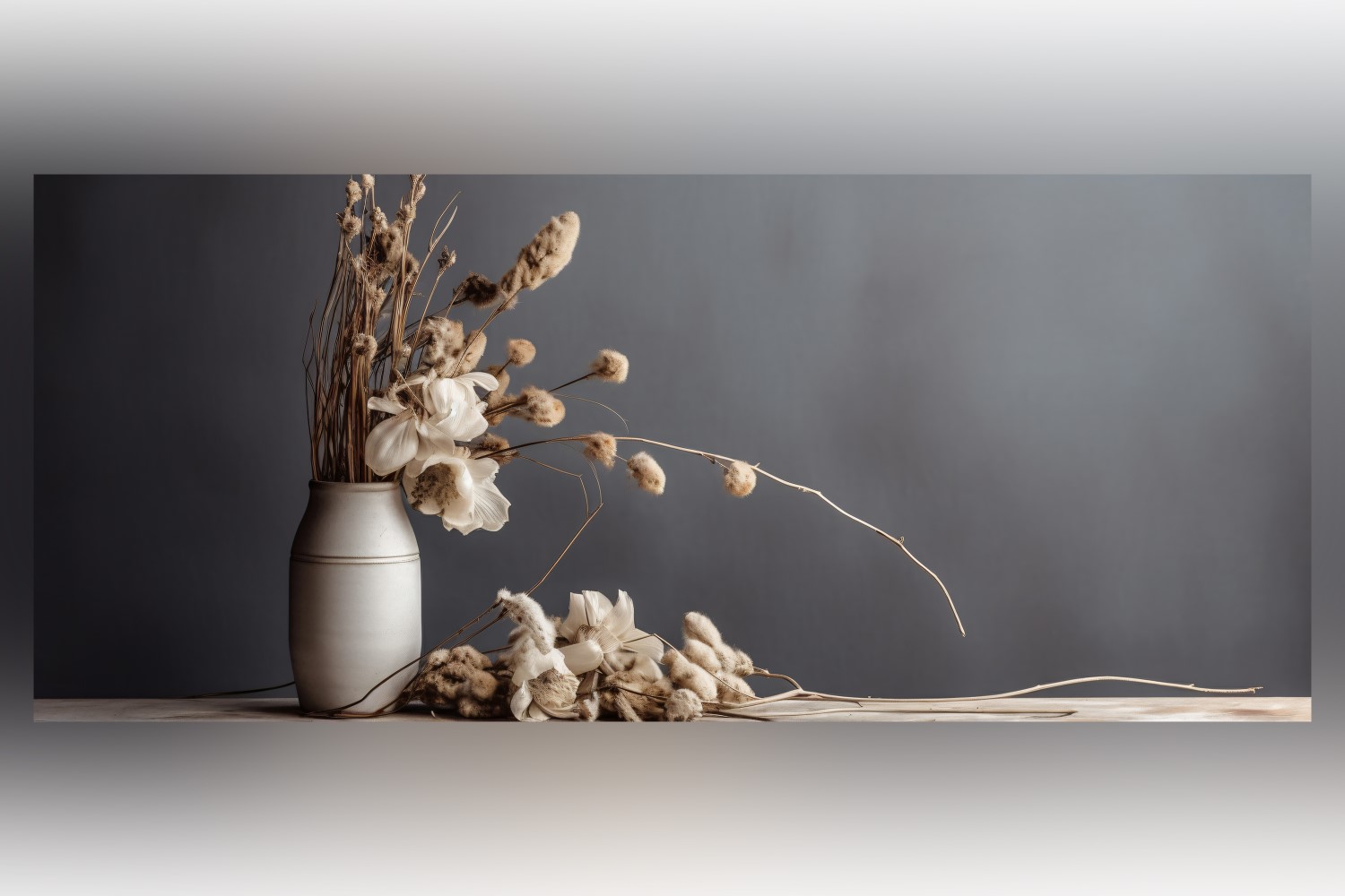 Dried Flowers Still Life White Flora 86