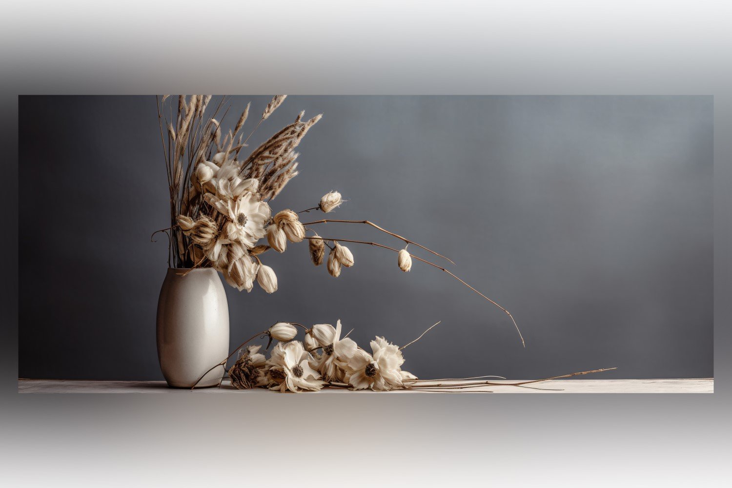 Dried Flowers Still Life White Flora 90