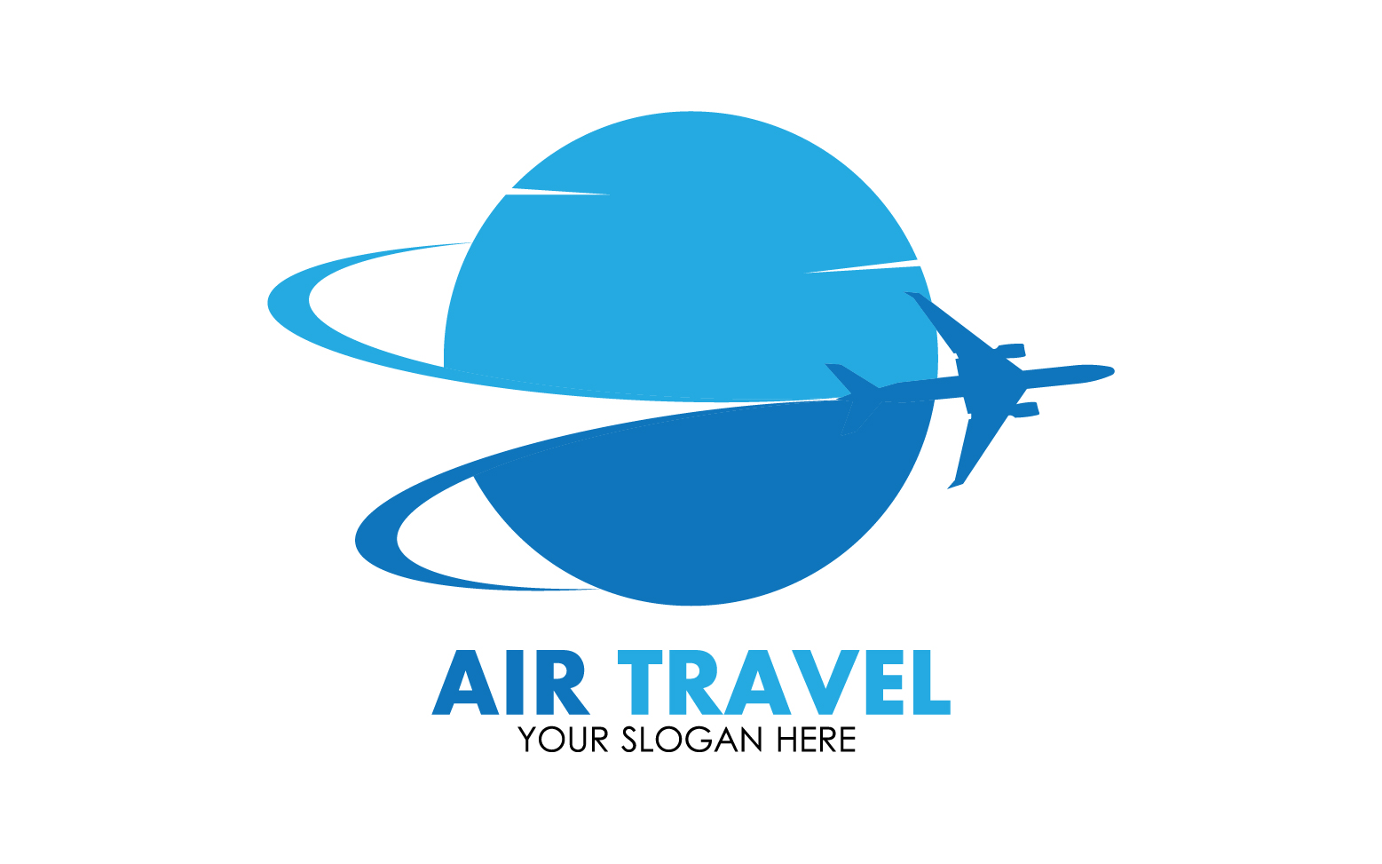 Airplane travel logo template vector v3