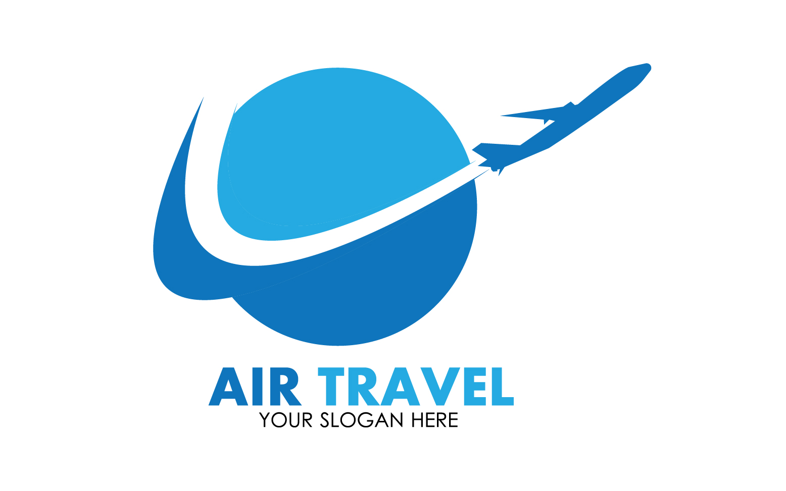 Airplane travel logo template vector v1