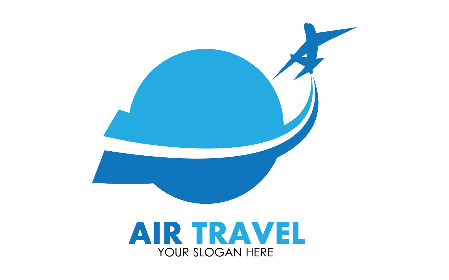 Airplane travel logo template vector v7