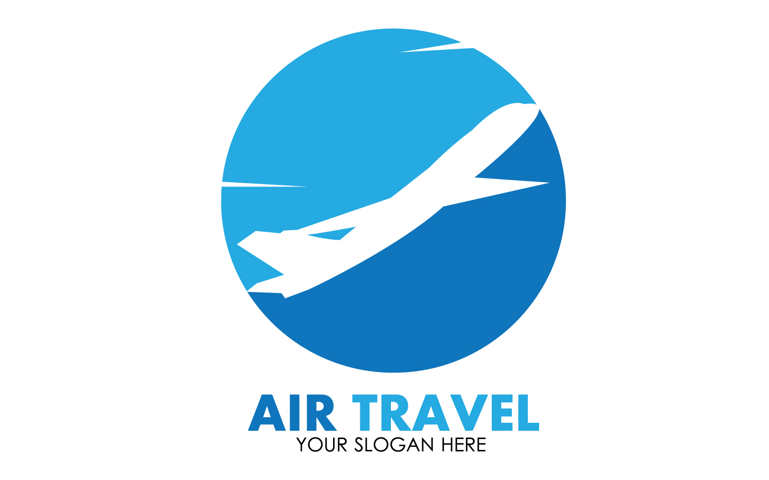 Airplane travel logo template vector v9