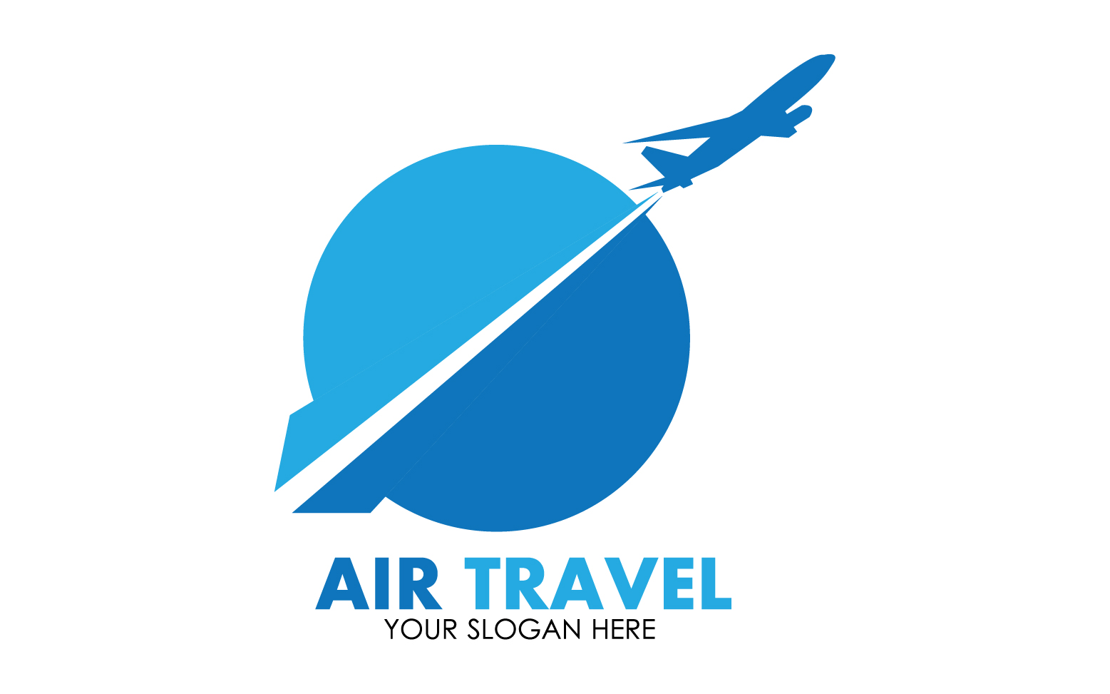Airplane travel logo template vector v5