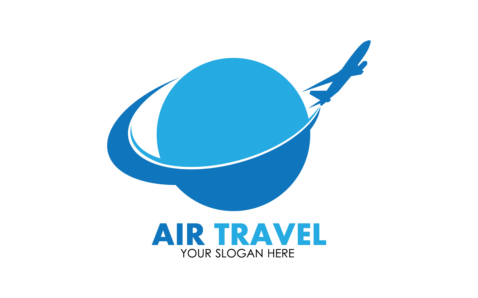 Airplane travel logo template vector v8