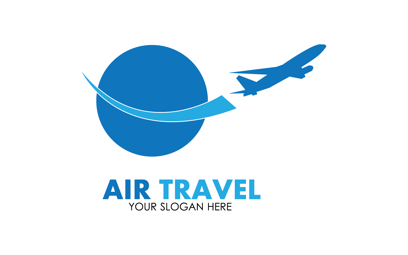 Airplane travel logo template vector v2