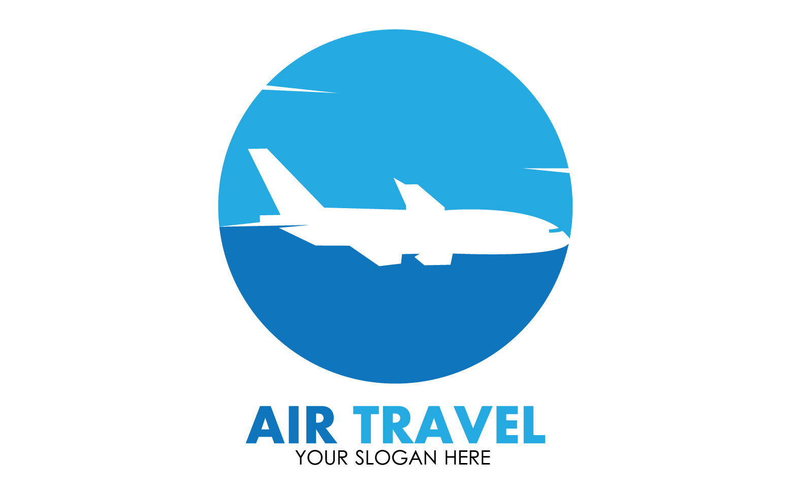 Airplane travel logo template vector v10