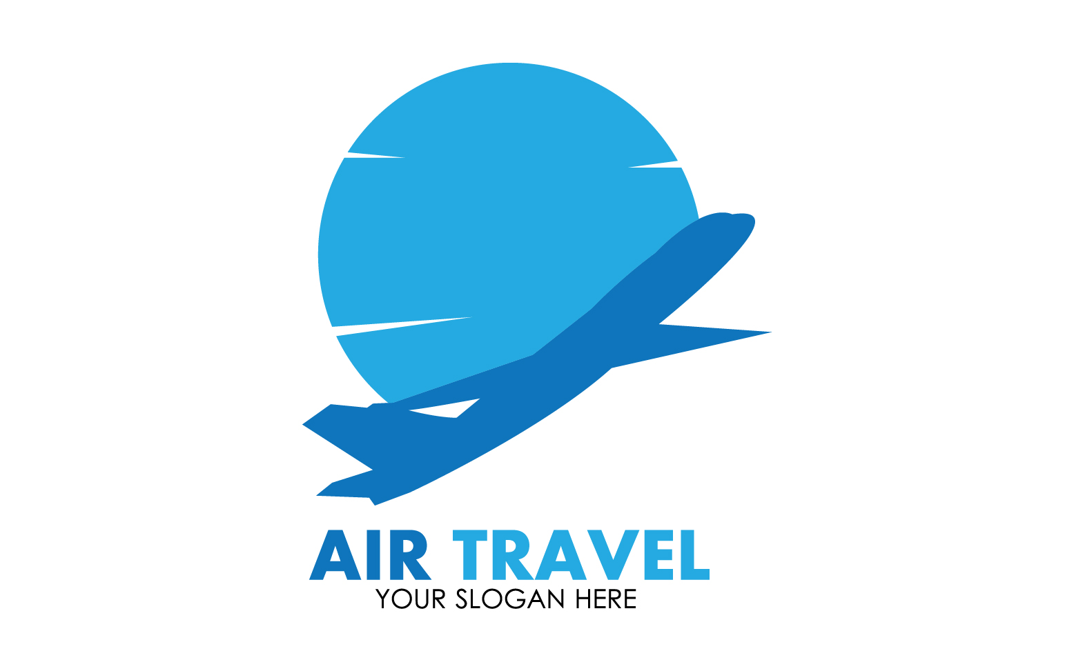Airplane travel logo template vector v15