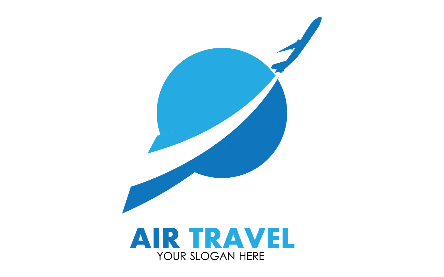 Airplane travel logo template vector v6