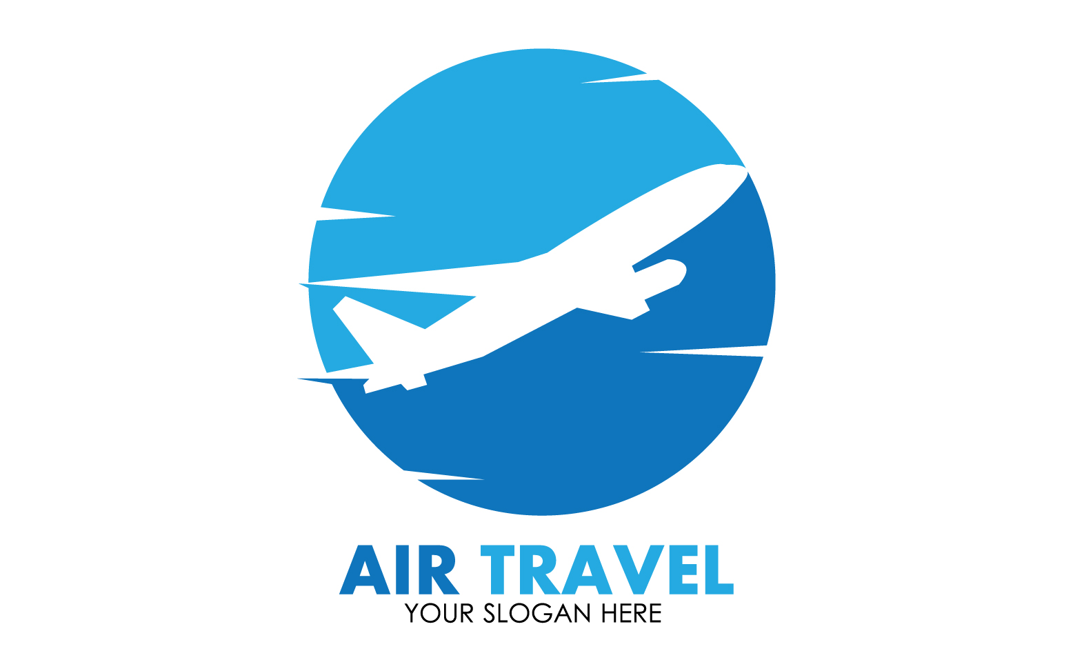 Airplane travel logo template vector v14
