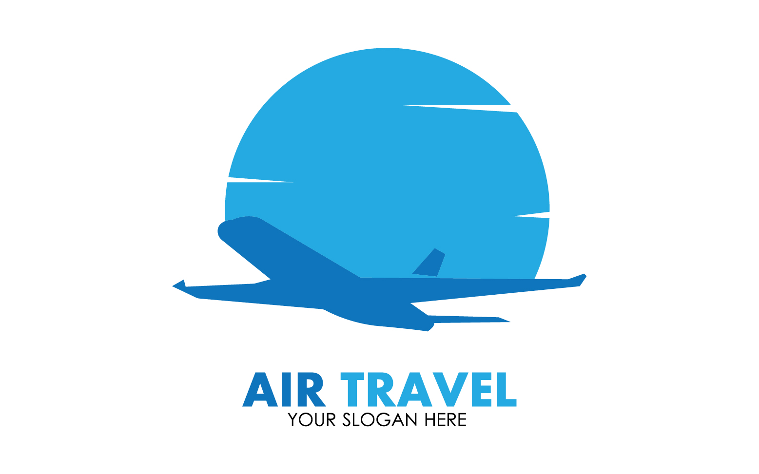 Airplane travel logo template vector v16