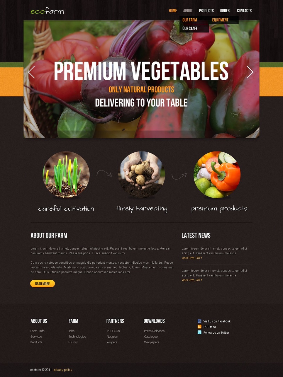 Vegetable Website Template - Web Design Templates, Website Templates ...