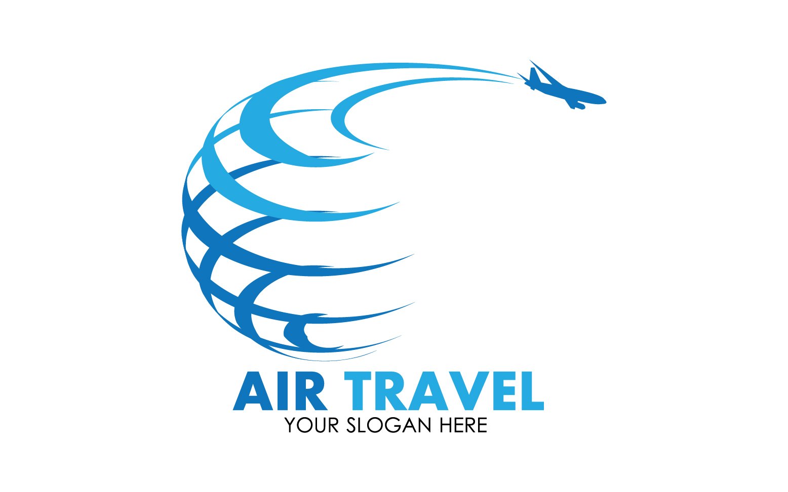 Airplane travel logo template vector v36