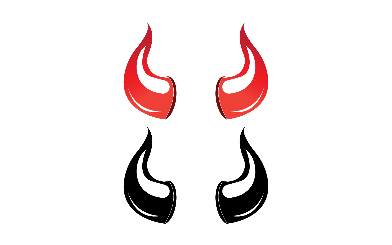 Devil horn red template logo v4
