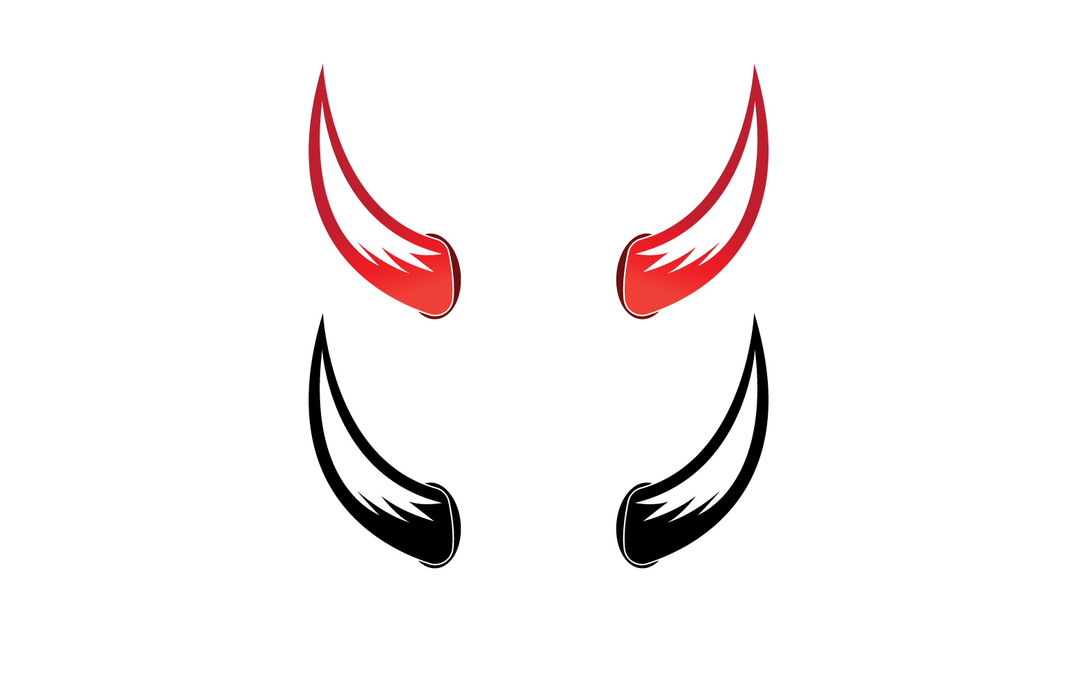 Devil horn red template logo v11