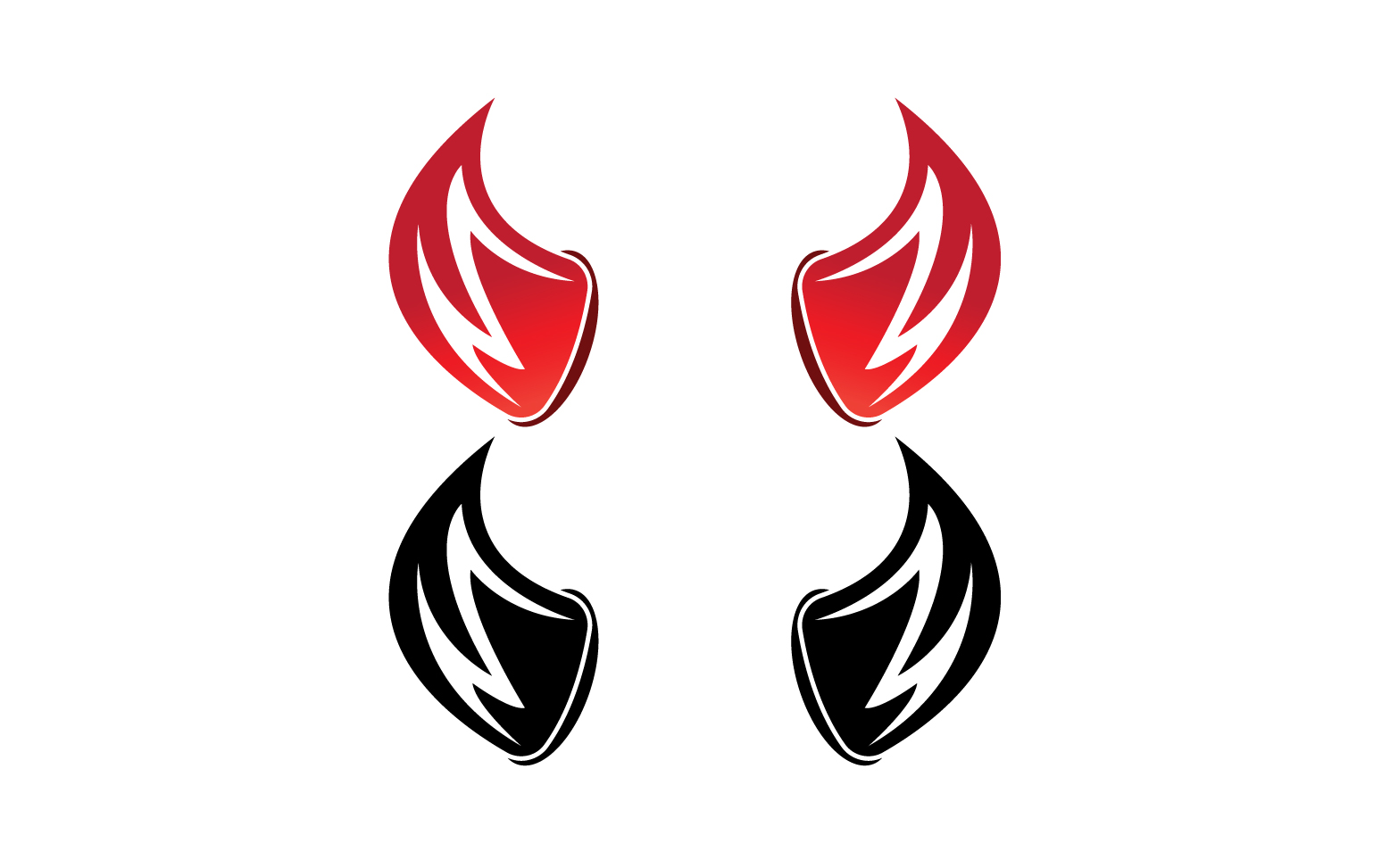 Devil horn red template logo v10