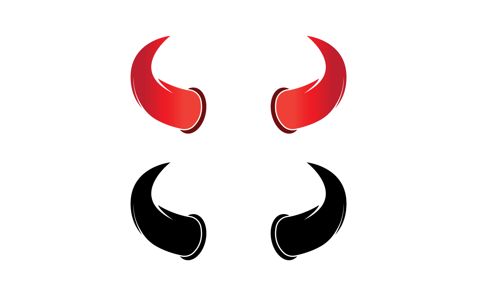 Devil horn red template logo v19