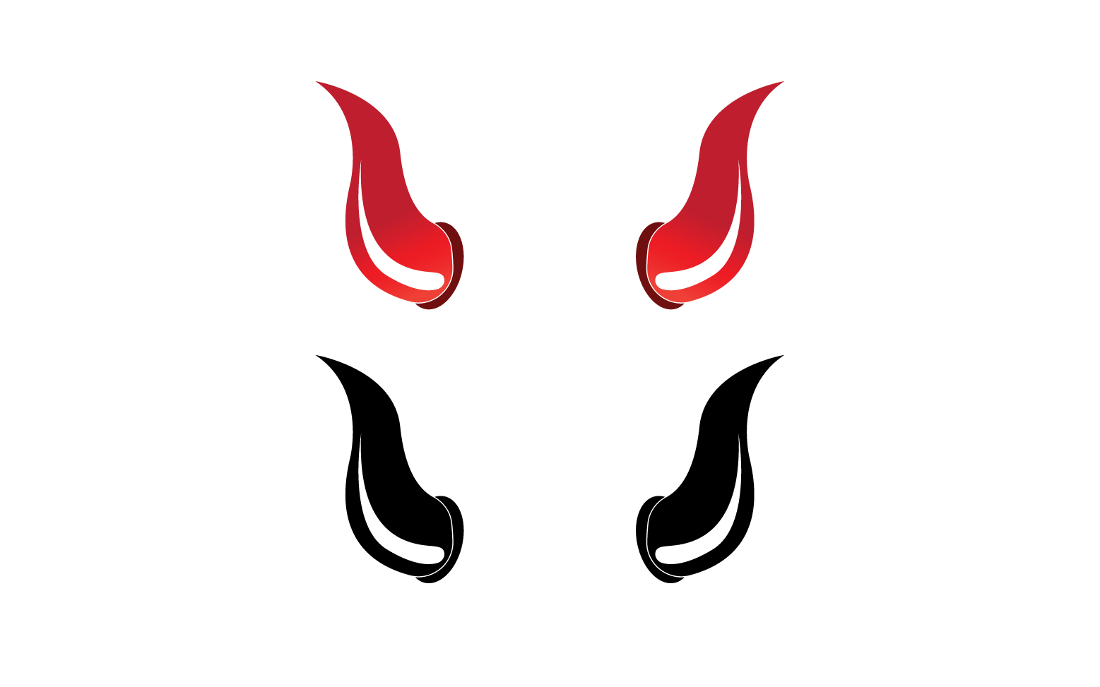 Devil horn red template logo v21