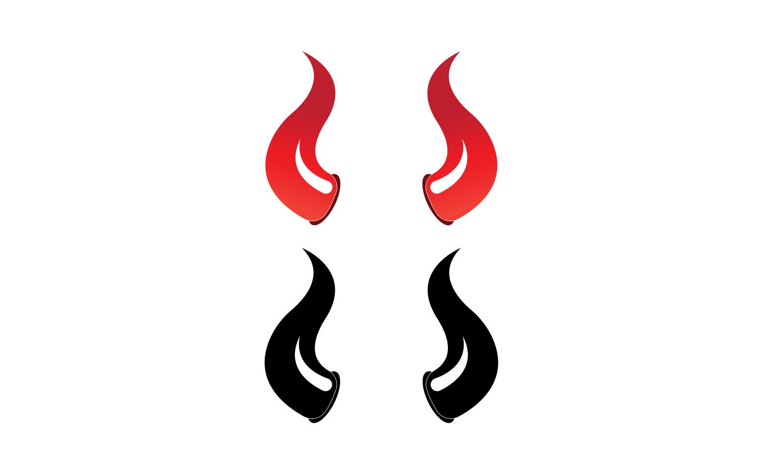 Devil horn red template logo v13