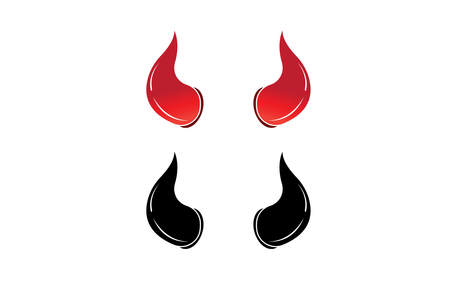 Devil horn red template logo v22