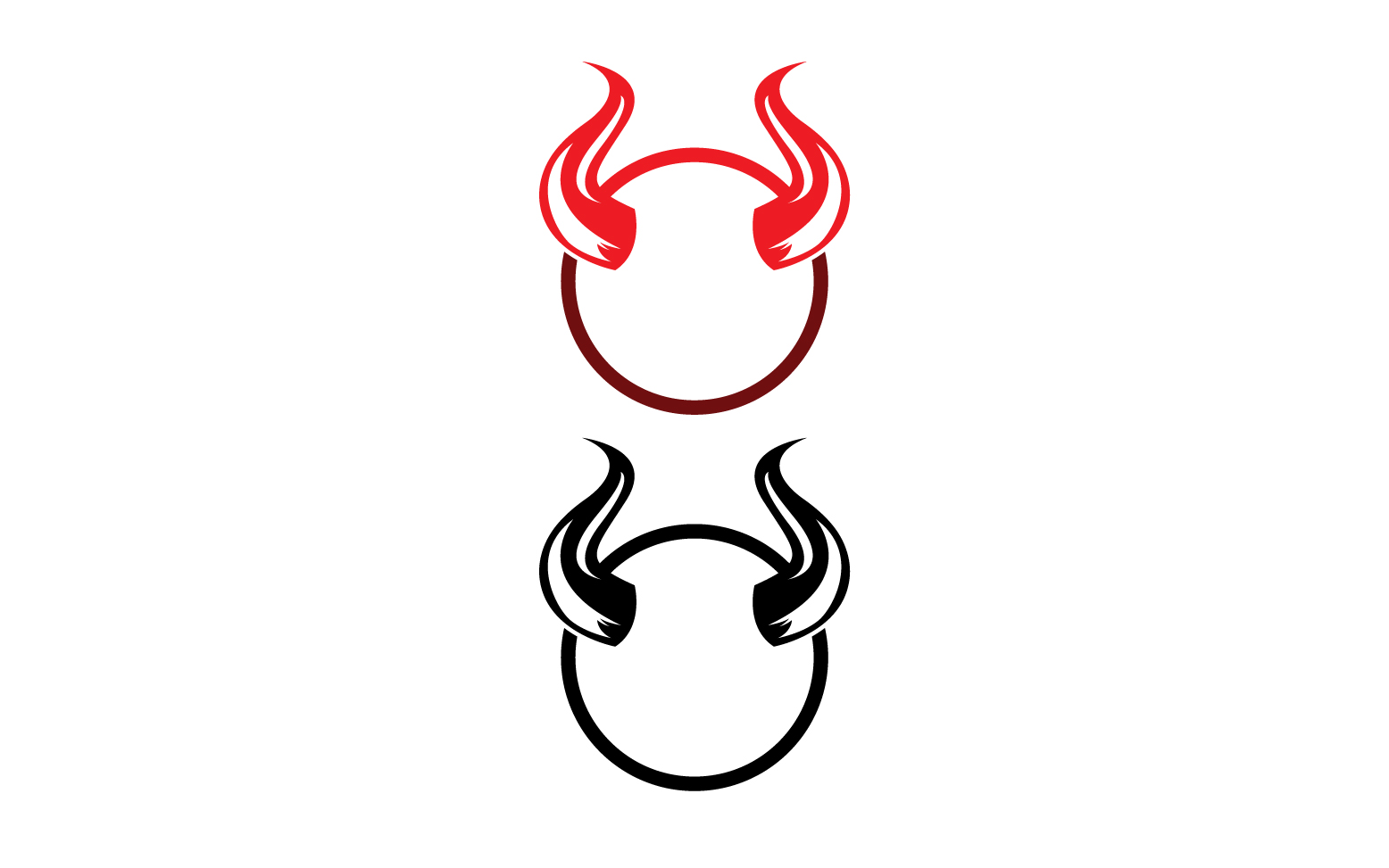 Devil horn red template logo v31
