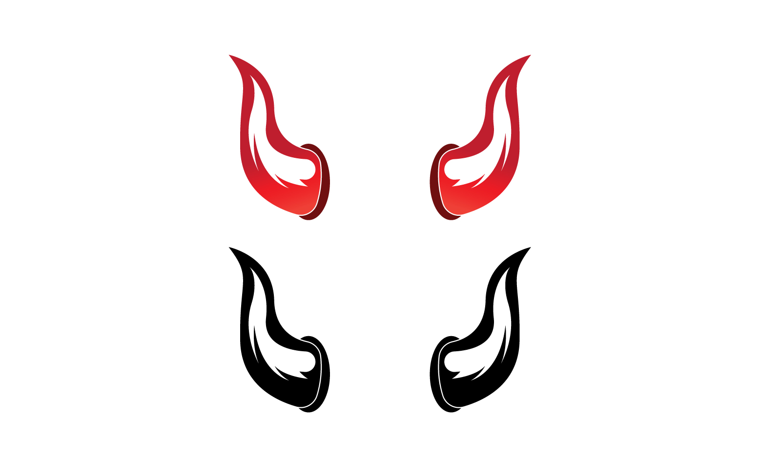 Devil horn red template logo v24