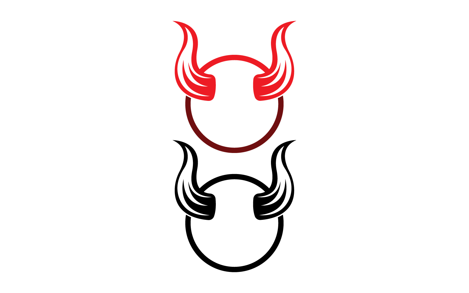 Devil horn red template logo v38