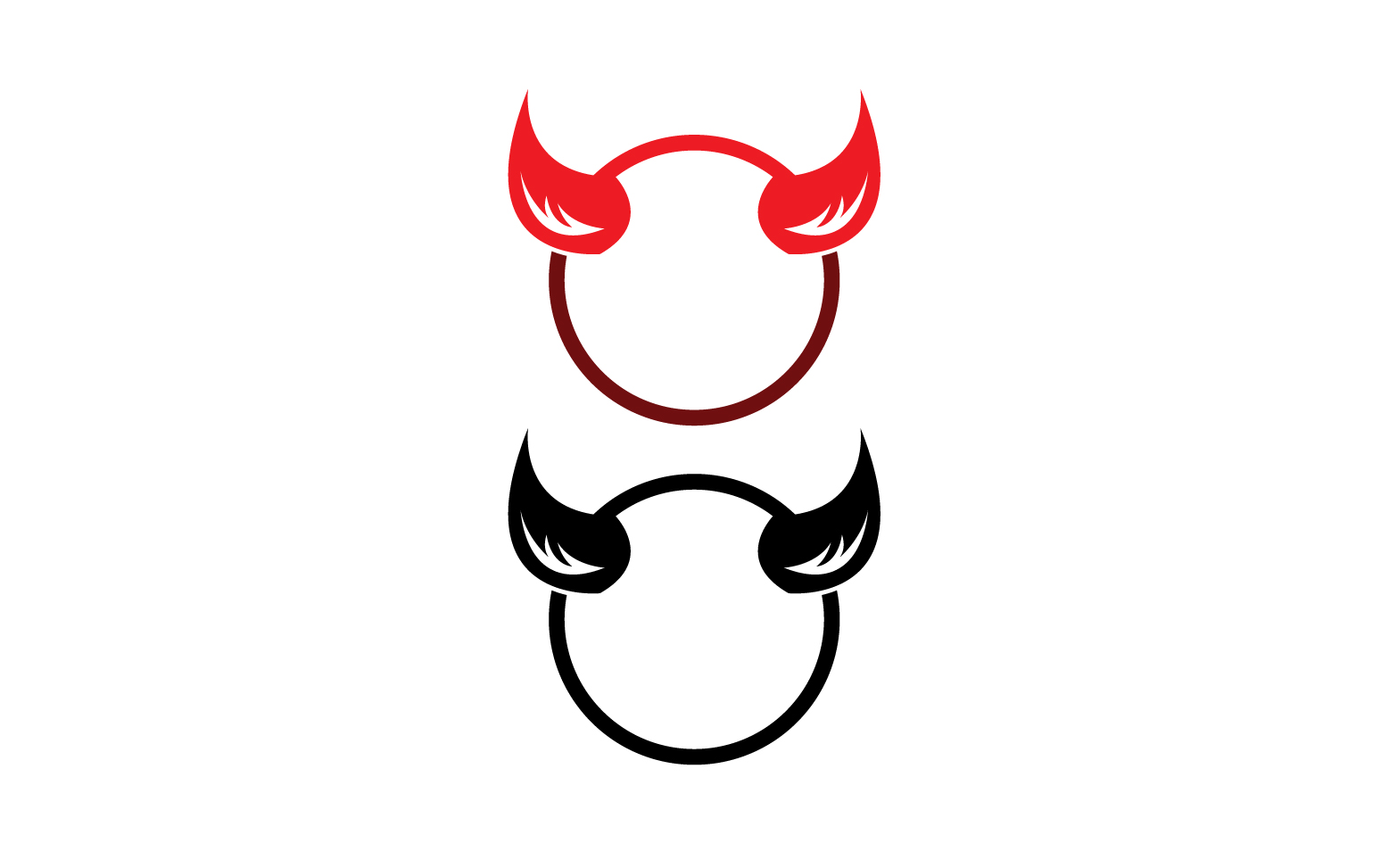 Devil horn red template logo v40