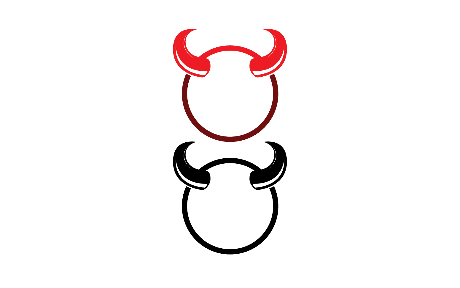 Devil horn red template logo v36